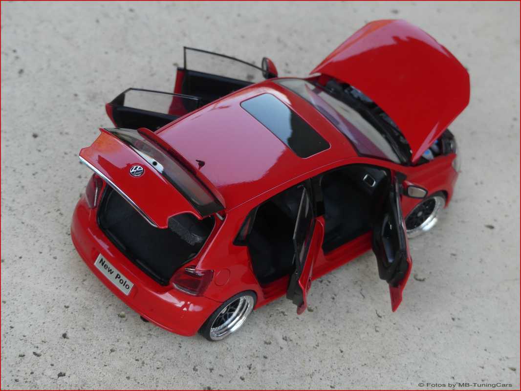 1:18 VW Polo 6R NEW 2010 RED Edition + BBS RS Alufelgen = RAR